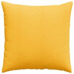 vidaXL Coussins de canapé 2 Pièces Jaune clair 60 x 60 cm