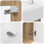 vidaXL Meuble de salle de bain avec robinet Chêne artisanal