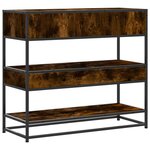 vidaXL Table console chêne fumé 90x35x80 cm bois d'ingénierie