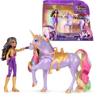 Spin Master 6067325 - Unicorn Academy Licorne Wildstar Avec Lumières et Poupée mannequin Sophia