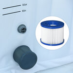 Outsunny Lot de 6 cartouches filtrantes pour spa - cartouches de filtration - PP bleu fibres Dacron blanc