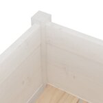 vidaXL Jardinière d'extérieur Blanc 31x31x70 cm Bois de pin massif