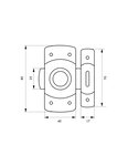 THIRARD - Verrou pour porte d'ameublement  40mm  laiton chromé