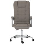 vidaXL Fauteuil de massage inclinable de bureau Taupe Tissu