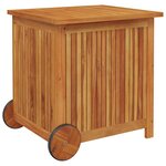 vidaXL Boîte de rangement de jardin avec roues 60x50x58 cm Bois acacia