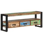 vidaXL Meuble TV 120x30x45 cm Bois massif de récupération