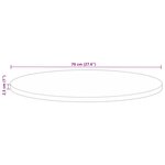 vidaXL Dessus de table Ø 70x2 5 cm rond bois massif de récupération