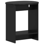 vidaXL Table d'appoint Noir 50 x 39 5 x 55 cm Bois d'ingénierie