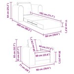 vidaXL Canapé-Lit Bleu 98 x 71 x 83 cm Velours