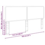 vidaXL Tête de lit Gris Sonoma 180 cm Bois d'ingénierie