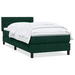 vidaXL Sommier à lattes de lit et matelas vert foncé 80x220 cm velours