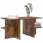 vidaXL Table basse Chêne Fumé 87 x 50 x 45 cm Bois d’ingénierie