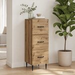vidaXL Armoire à tiroirs 33 x 34 5 x 89 5 cm Bois d'ingénierie