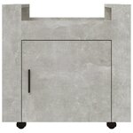 vidaXL Chariot de bureau Gris béton 60x45x60 cm Bois d'ingénierie