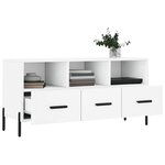 vidaXL Meuble TV blanc 102x36x50 cm bois d'ingénierie