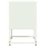 vidaXL Tables de chevet 2 Pièces blanc 36x39x60 5 cm acier