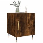 vidaXL Table de chevet chêne fumé 40x40x50 cm bois d'ingénierie