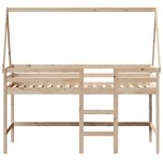 vidaXL Lit superposé et échelle et toit 90x190 cm bois de pin massif