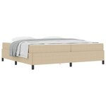 vidaXL Cadre de lit avec matelas Gris Vert Clair 200 x 200 cm tissu
