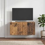 vidaXL Meuble TV mural Bois ancien 59 5 x 31 x 30 cm Bois d'ingénierie