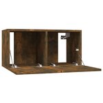 vidaXL Meubles TV muraux 4 Pièces Chêne fumé 60x30x30cm Bois d'ingénierie