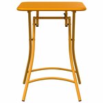 vidaXL Table bistrot Moutarde 55 x 55 x 72 5 cm Acier revêtu de poudre