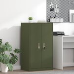 vidaXL Armoire de rangement Vert olive 60 x 40 x 105 cm Acier