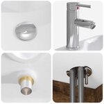 vidaXL Vanité de lavabo mural Chêne fumé 49 5 x 41 x 62 5 cm