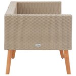 vidaXL Canapé de jardin à 2 places avec coussins Résine tressée Beige
