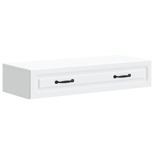vidaXL Table d'appoint murale Blanc 87 5 x 34 5 x 17 cm