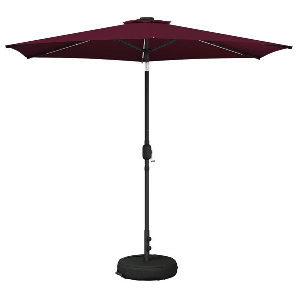 vidaXL Parasol de jardin avec lumières LED et base 270 x 270 cm