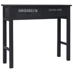 vidaXL Table console Noir 90 x 30 x 77 cm Bois