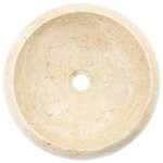 vidaXL Lavabo 40 x 12 cm Marbre Crème