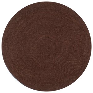 vidaXL Tapis fait à la main Jute Rond 120 cm Marron