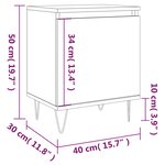 vidaXL Tables de chevet 2Pièces chêne marron 40x30x50cm bois d'ingénierie