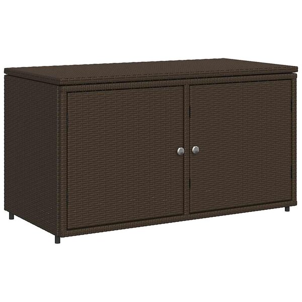 vidaXL Armoire de rangement jardin marron 110x55x60 5cm résine tressée