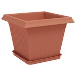 vidaXL Pots de plantes 24 Pièces Rouge brique 28 5 x 28 5 x 22 cm