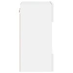 vidaXL Meubles TV muraux avec lumières LED 2 Pièces blanc 40x30x60 5 cm
