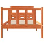 vidaXL Cadre de lit avec tête de lit cire marron 90x190 cm bois de pin