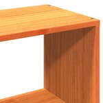 vidaXL Lit bibliothèque sans matelas cire marron 90x200 cm pin massif