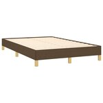 vidaXL Cadre de lit sans matelas marron foncé 120x190 cm tissu