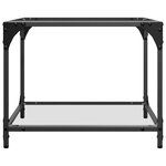 vidaXL Tables basses avec dessus en verre transparent 2 Pièces acier