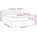 vidaXL Sommier à lattes de lit et matelas Vert foncé 140x200cm Velours