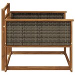 vidaXL Sofa de milieu extérieur Bois d'Acacia Massif Naturel