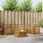 vidaXL Ensemble de canapé d'angle 6 Pièces Naturel Bois d'Acacia Massif