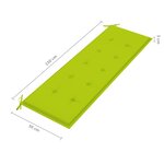 Vidaxl banc de jardin avec coussin 157 cm bois d'acacia massif