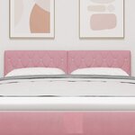 vidaXL Tête de lit LED avec des lumières à LED Rose 144 cm Polyester