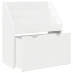 vidaXL Bibliothèque pour enfants Blanc brillant 60 x 29 5 x 69 cm