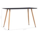 vidaXL Table de salle à manger Gris et chêne 120x60x74 cm MDF