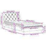 vidaXL Lit avec matelas marron foncé 100x200 cm tissu